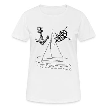 Sailing Dinghy Water - Women's Breathable T-Shirt - white - Front - AI Model Female 172 dark (172cm)