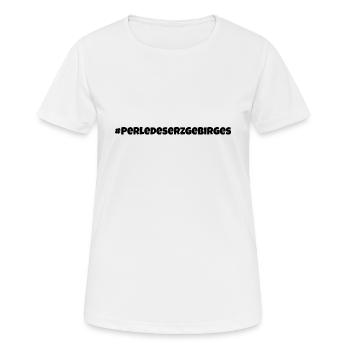 Perle des Erzgebirges - Frauen T-Shirt atmungsaktiv - Weiß - Vorne - AI Model Female 172 dark (172cm)