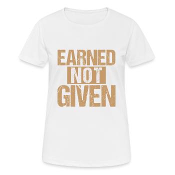 Gagné non donné - T-shirt respirant Femme - blanc - Devant - AI Model Female 172 dark (172cm)