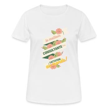 Lactation consultant breastfeeding support IBCLC - Women's Breathable T-Shirt - white - Front - AI Model Female 172 dark (172cm)
