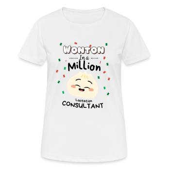 Humor lactation consultant breastfeeding support - Women's Breathable T-Shirt - white - Front - AI Model Female 172 dark (172cm)