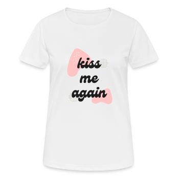 Kiss Me Again LOVE - Women's Breathable T-Shirt - white - Front - AI Model Female 172 dark (172cm)