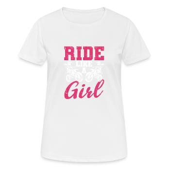 Dirt Bike Rider Motocross Enduro Bikers Ride Like - Frauen T-Shirt atmungsaktiv - Weiß - Vorne - AI Model Female 172 dark (172cm)
