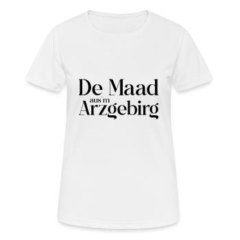 De Maad ausm Arzgebirg - Frauen T-Shirt atmungsaktiv - Weiß - Vorne - AI Model Female 172 dark (172cm)