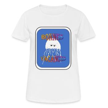 Bonnes vacances - T-shirt respirant Femme - blanc - Devant - AI Model Female 172 dark (172cm)