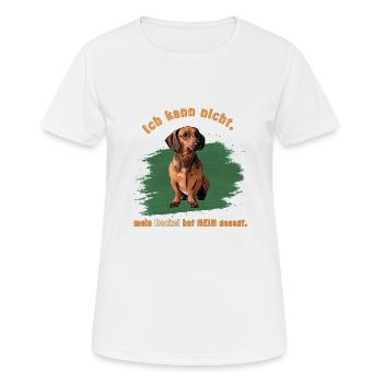 Dackel Design - Frauen T-Shirt atmungsaktiv - Weiß - Vorne - AI Model Female 172 dark (172cm)