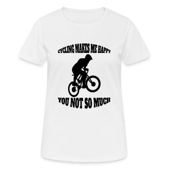 Fahrrad Radfahren Mountainbike Radeln Fahrradtour - Frauen T-Shirt atmungsaktiv - Weiß - Vorne - AI Model Female 172 dark (172cm)