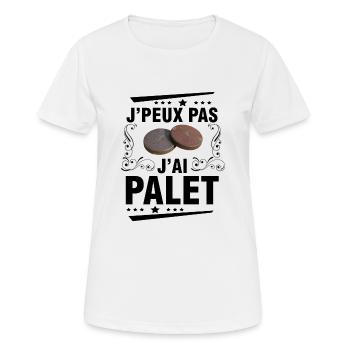 je peux pas j'ai palet idée cadeau palet breton - T-shirt respirant Femme - blanc - Devant - AI Model Female 172 dark (172cm)