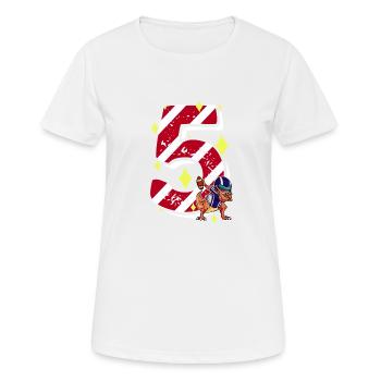 5 Years Old Dinosaur American Football 5th B-day - Women's Breathable T-Shirt - white - Front - AI Model Female 172 dark (172cm)