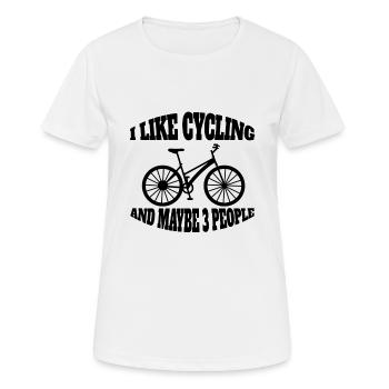 Fahrrad Mountainbike Fahrradtour Radeln Radfahren - Frauen T-Shirt atmungsaktiv - Weiß - Vorne - AI Model Female 172 dark (172cm)