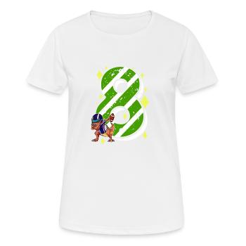 8 ans Dino American Football 8ème B-day Dab - T-shirt respirant Femme - blanc - Devant - AI Model Female 172 dark (172cm)