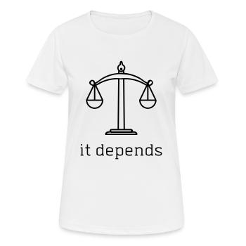 DRÔLE D’AVOCAT - T-shirt respirant Femme - blanc - Devant - AI Model Female 172 dark (172cm)