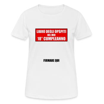 Guestbook 18th birthday gift of legal age - Women's Breathable T-Shirt - white - Front - AI Model Female 172 dark (172cm)