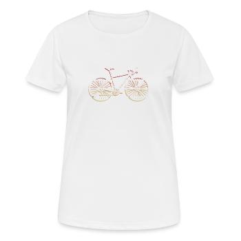 Rennrad Silhouette Fahrt Radfahren Biker lustig - Frauen T-Shirt atmungsaktiv - Weiß - Vorne - AI Model Female 172 dark (172cm)