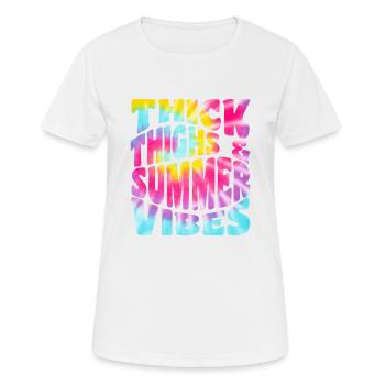 Été - T-shirt respirant Femme - blanc - Devant - AI Model Female 172 dark (172cm)