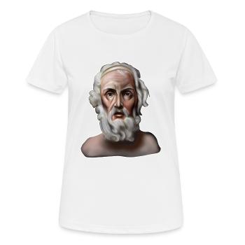 Homère Poète antique - T-shirt respirant Femme - blanc - Devant - AI Model Female 172 dark (172cm)