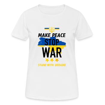 Make peace Stop War - T-shirt respirant Femme - blanc - Devant - AI Model Female 172 dark (172cm)