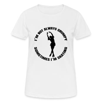 Ice skating Figure skating Figure skating Figure skating - Women's Breathable T-Shirt - white - Front - AI Model Female 172 dark (172cm)