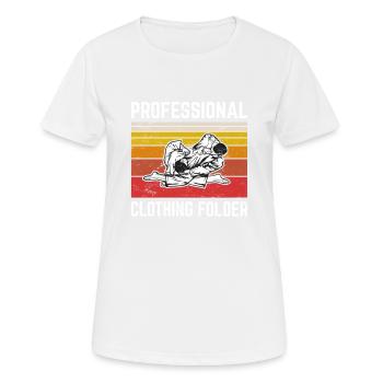 Professional Clothing Folder BJJ JuJitsu Brazilian - Frauen T-Shirt atmungsaktiv - Weiß - Vorne - AI Model Female 172 dark (172cm)