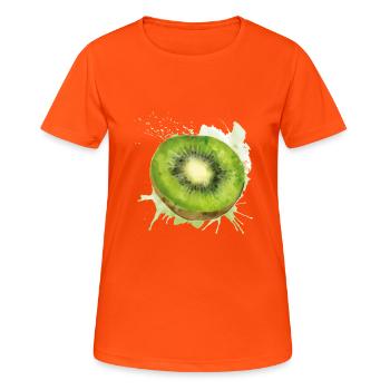 Kiwi FANNY - T-shirt respirant Femme - orange néon - Devant - AI Model Female 172 dark (172cm)