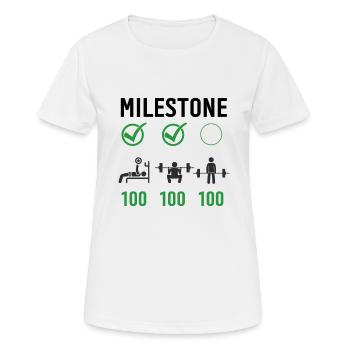 Gym Deadlifts Workout love - ma déroute de fitness de passe-temps - T-shirt respirant Femme - blanc - Devant - AI Model Female 172 dark (172cm)