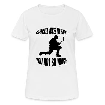 Eishockey Geschenk Wintersport Eishockeyteam - Frauen T-Shirt atmungsaktiv - Weiß - Vorne - AI Model Female 172 dark (172cm)