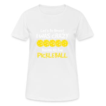 Soyons honnêtes Drôle pickleball joueur pickleball - T-shirt respirant Femme - blanc - Devant - AI Model Female 172 dark (172cm)