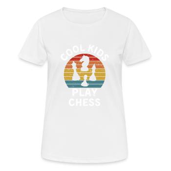 Cool Kids Play Chess - Women's Breathable T-Shirt - white - Front - AI Model Female 172 dark (172cm)