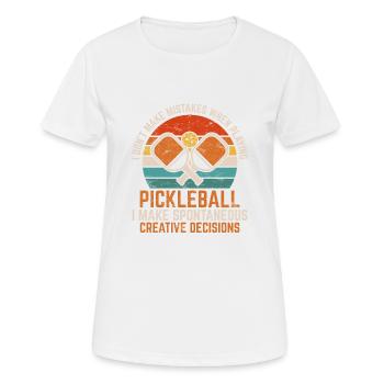 Je ne fais pas d’erreurs Drôle pickleball Player Spor - T-shirt respirant Femme - blanc - Devant - AI Model Female 172 dark (172cm)
