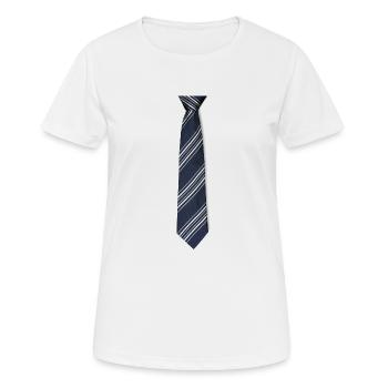 T-shirt avec imprimé cravate - T-shirt respirant Femme - blanc - Devant - AI Model Female 172 dark (172cm)