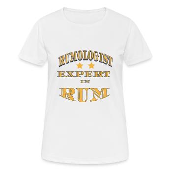 Rumologist Expert in Rum - Women's Breathable T-Shirt - white - Front - AI Model Female 172 dark (172cm)