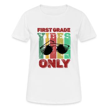 First Grade Vibes 1st Grade Retro Back To School - Women's Breathable T-Shirt - white - Front - AI Model Female 172 dark (172cm)