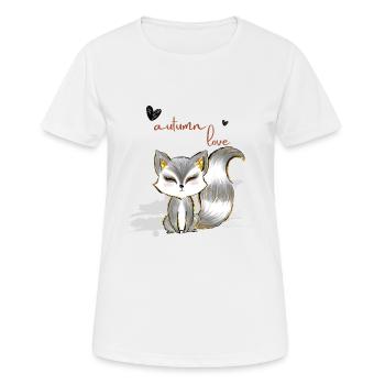 Süß lieber modischer Herbst -Füchse warten auf 2022 - Frauen T-Shirt atmungsaktiv - Weiß - Vorne - AI Model Female 172 dark (172cm)