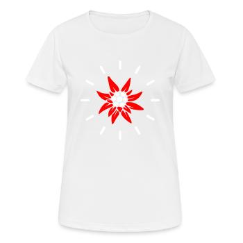 Gentiane suisse - T-shirt respirant Femme - blanc - Devant - AI Model Female 172 dark (172cm)