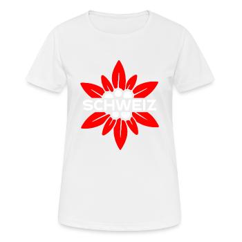 Gentiane suisse - T-shirt respirant Femme - blanc - Devant - AI Model Female 172 dark (172cm)