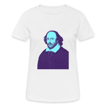 William Shakespeare - Mon Théâtre - T-shirt respirant Femme - blanc - Devant - AI Model Female 172 dark (172cm)