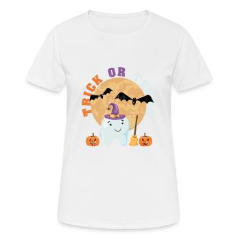 Halloween Zahnhut Zahnarzt Zahnarzthelferin Trick - Frauen T-Shirt atmungsaktiv - Weiß - Vorne - AI Model Female 172 dark (172cm)