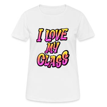 J’aime ma classe - T-shirt respirant Femme - blanc - Devant - AI Model Female 172 dark (172cm)