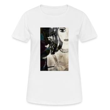 Frau mit 3 Halsketten - Frauen T-Shirt atmungsaktiv - Weiß - Vorne - AI Model Female 172 dark (172cm)