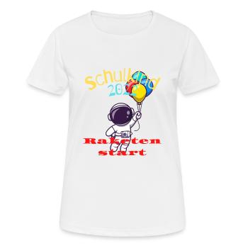 Schulanfänger 2022 Viel Erfolg - Frauen T-Shirt atmungsaktiv - Weiß - Vorne - AI Model Female 172 dark (172cm)
