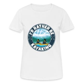 Kajak fahren - Frauen T-Shirt atmungsaktiv - Weiß - Vorne - AI Model Female 172 dark (172cm)