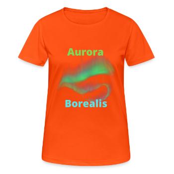 Aurora Borealis - Women's Breathable T-Shirt - neon orange - Front - AI Model Female 172 dark (172cm)