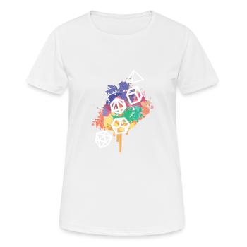 Different Shapes - Frauen T-Shirt atmungsaktiv - Weiß - Vorne - AI Model Female 172 dark (172cm)