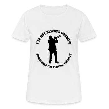 Trompete lustiger Instrument Musiker Spruch Musik - Frauen T-Shirt atmungsaktiv - Weiß - Vorne - AI Model Female 172 dark (172cm)