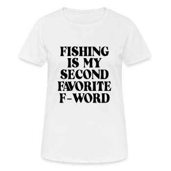 Angeln Fischer Angler Geschenk Spruch Humor - Frauen T-Shirt atmungsaktiv - Weiß - Vorne - AI Model Female 172 dark (172cm)