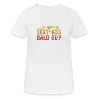 Lustig nur ein weiterer sexy glatzköpfiger Kerl Humor kahl - Frauen T-Shirt atmungsaktiv - Weiß - Vorne - AI Model Female 172 dark (172cm)