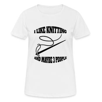 Knitting Girl Sewing Gift Crochet Seamstress - Women's Breathable T-Shirt - white - Front - AI Model Female 172 dark (172cm)