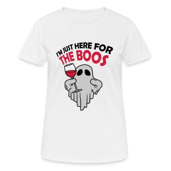 Here for the boos - Women's Breathable T-Shirt - white - Front - AI Model Female 172 dark (172cm)