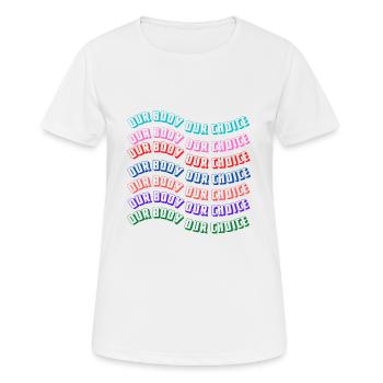 Choix pro pour les femmes - T-shirt respirant Femme - blanc - Devant - AI Model Female 172 dark (172cm)