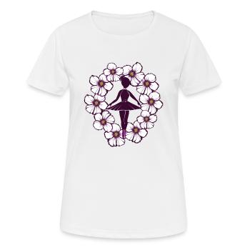 Ballet - T-shirt respirant Femme - blanc - Devant - AI Model Female 172 dark (172cm)
